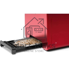 Тостер Bosch TAT4P424 красный/черный, 970 Вт, 2 слота