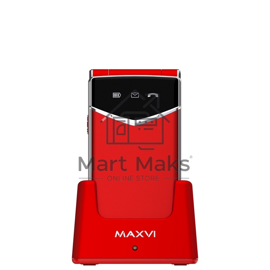 Мобильный телефон Maxvi E11ds красный/серебристый