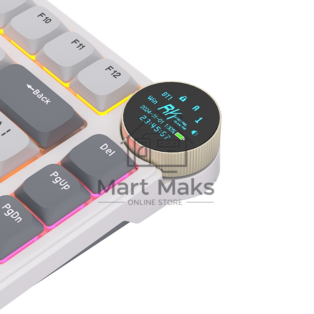 Клавиатура Royal Kludge RK N80 Pearly Dawn USB/2.4 GHz/Bluetоoth, RGB, Hot Swap, Red switch