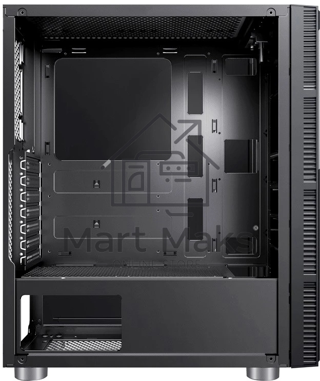 Компьютерный корпус Accord 3407 черный без БП ATX 2xUSB2.0 2xUSB3.0 audio bott PSU