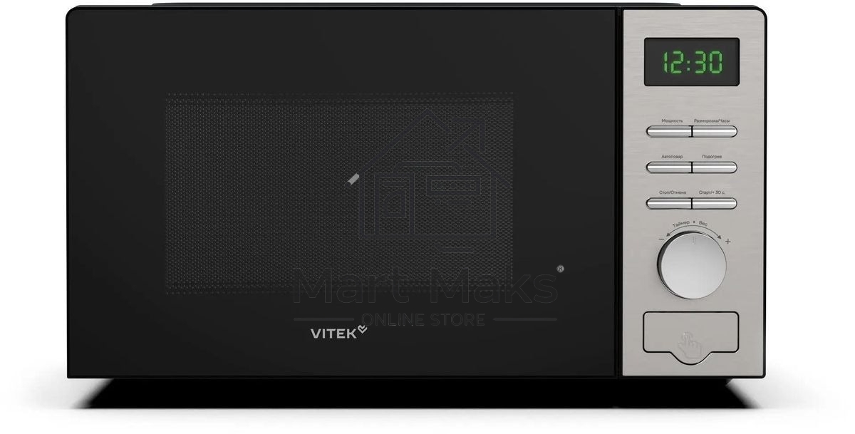 Микроволновая печь Vitek VT-MW0620 черный/серебристый, 20 л, 700 Вт, переключатели - кнопки, поворотный механизм