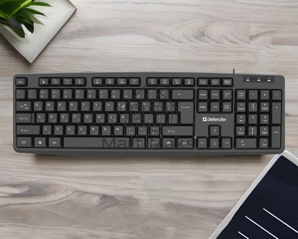 Клавиатура проводная Defender Concept HB-164, USB, черный