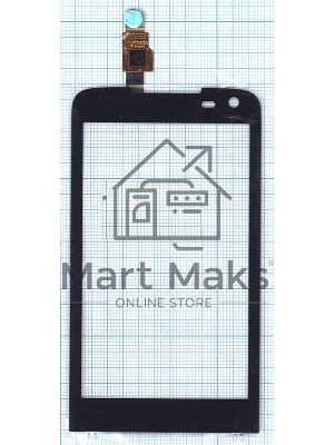 Сенсорное стекло (тачскрин) для Philips W736, черное