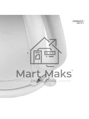 Чайник электрический Galaxy Line GL 0331, белый, пластик, 2200 Вт, 1.8 л