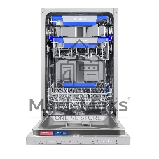 Встраиваемая посудомоечная машина Maunfeld MLP45330T Smart Beam Inverter Wi-Fi, белый, 44.8 см, 10 компл., 44 дБ, класс A+++