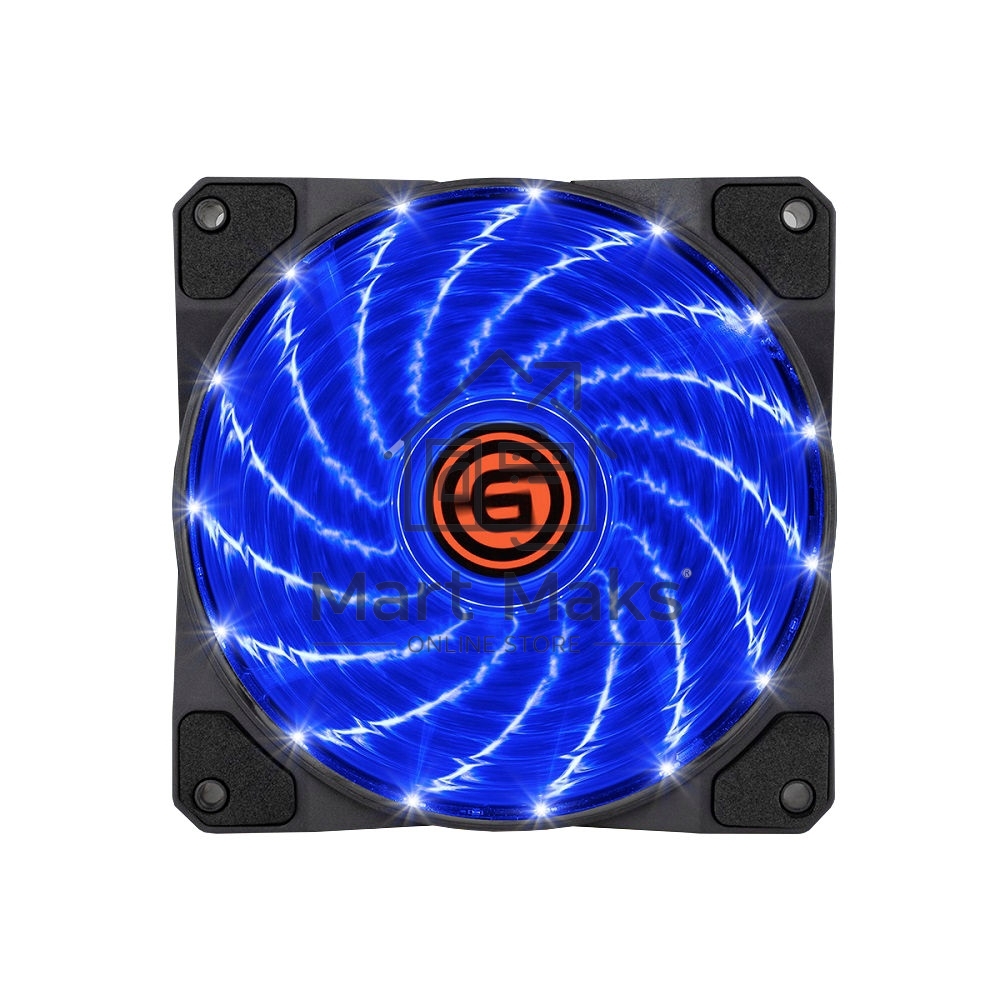Кулер GINZZU (17618) LED 12LB15 синий