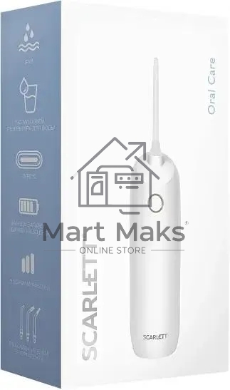 Ирригатор Scarlett SC-WF03 портатив. белый