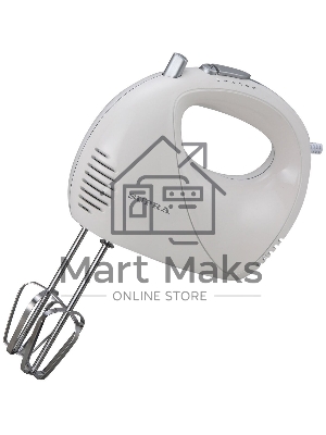 Миксер SUPRA MXS-527 500 Вт.Режим Турбо. 5 скоростей. Две насадки: для взбивания яиц и крема и для замеса тяжелого теста. белый.