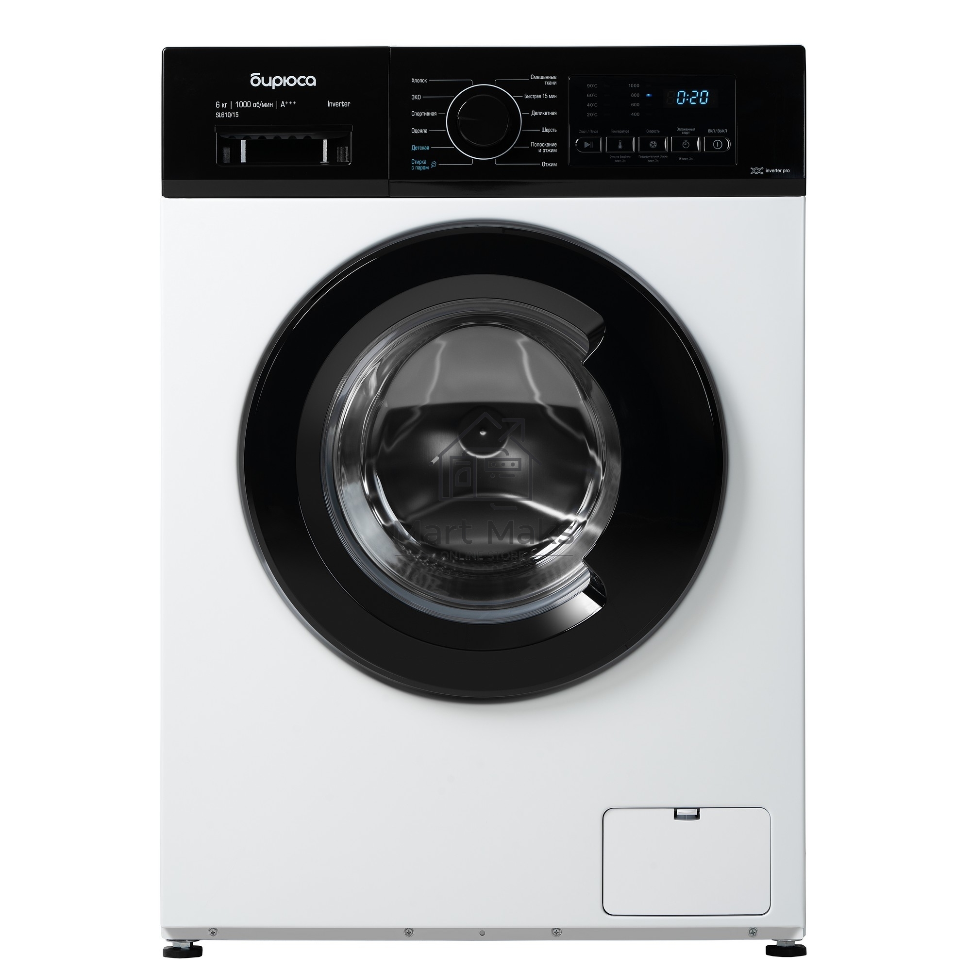 Стиральная машина Бирюса WM-SL610/15 белый, загрузка фронтальная 6 кг, 1000 об/мин, класс А++