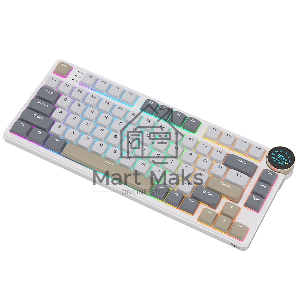 Клавиатура Royal Kludge RK N80 Pearly Dawn USB/2.4 GHz/Bluetоoth, RGB, Hot Swap, Red switch