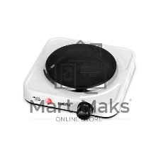 Плита настольная электрическая Centek CT-1506 белый, 1 кВт, ТЭН, конфорки - 1, эмаль, поворотные переключатели