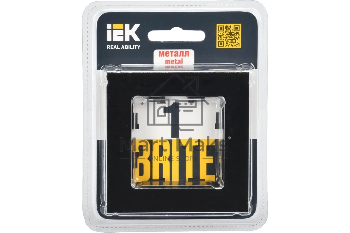 Рамка 1 -местная IEK BRITE РУ-1-1-БрЧ (BR-M12-M-K02) металл черный