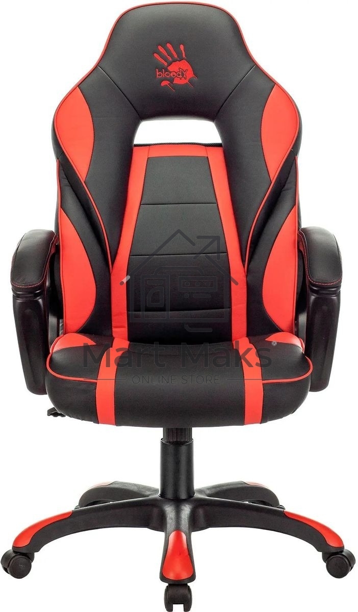 Кресло игровое A4Tech Bloody GC-350 черный/красный эко.кожа крестовина