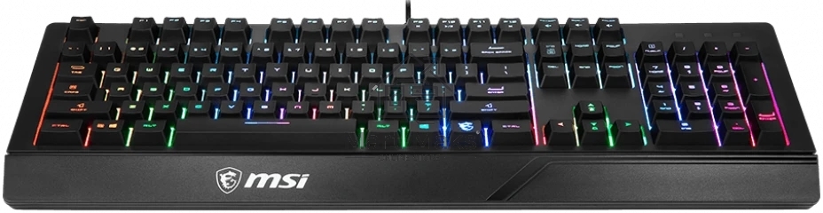Клавиатура MSI VIGOR GK20 RU черный USB Multimedia for gamer LED (подставка для запястий)