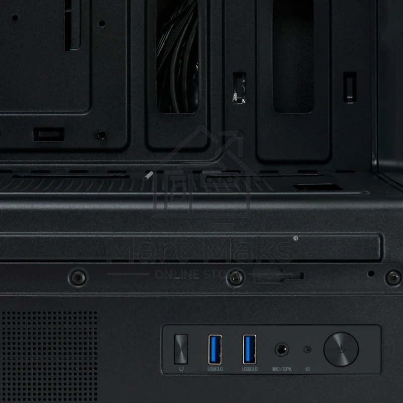 Компьютерный корпус HSPD F510, Panoramic Mid Tower, черный, TG, 0.5 SPCC, 3x120мм ARGb ATX, mATX, mITX 180/280/160мм 1x2.5