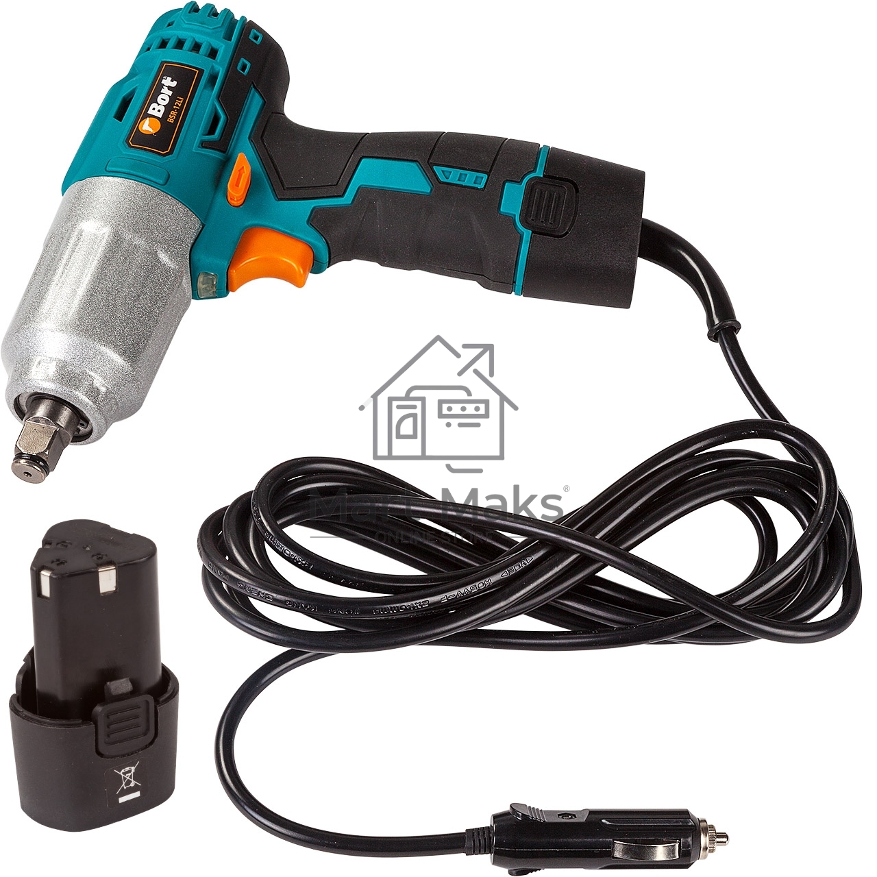 Гайковерт Bort BSR-12LI проводной автомобильный 93720636 12 В, 350 Нм, 3300 об/мин, 3,1 кг