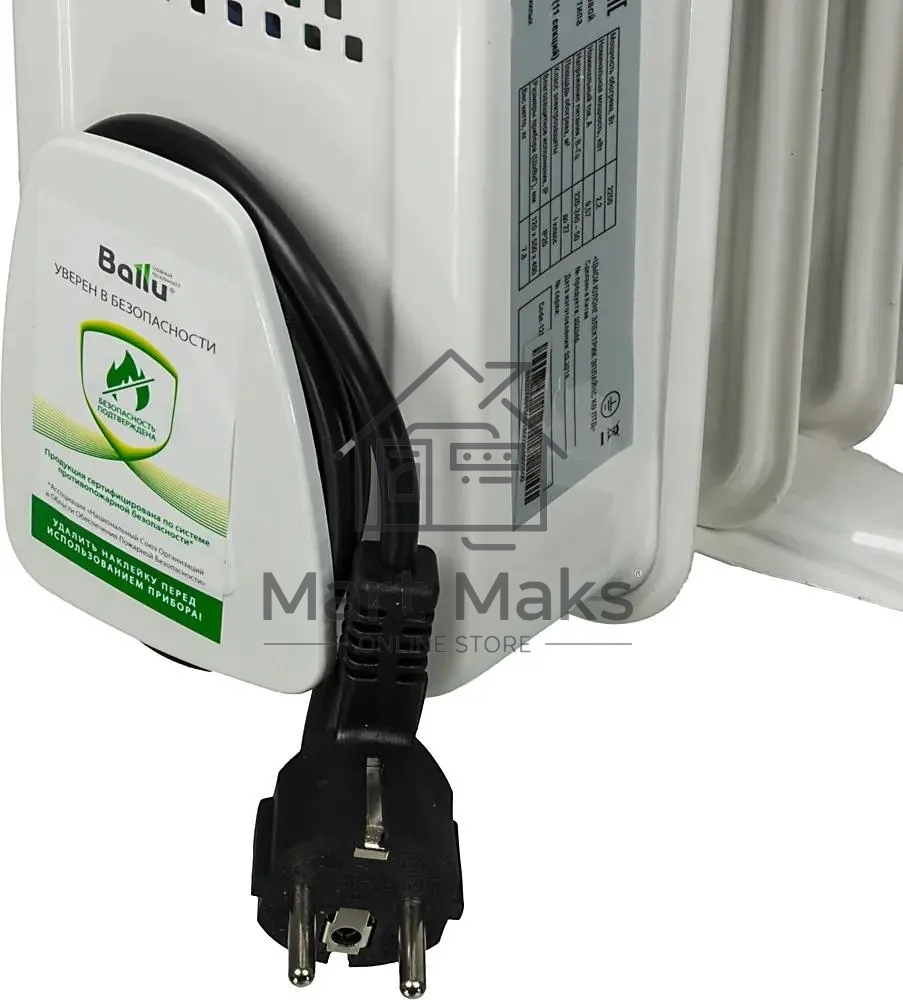 Обогреватель масляный Ballu Comfort BOH/CM-11WDN (11 секций) белый, 2200 Вт, 27 м2, термостат