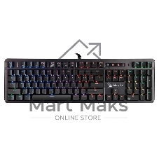 Клавиатура проводная A4 B975 механическая черный USB Gamer LED (подставка для запястий)