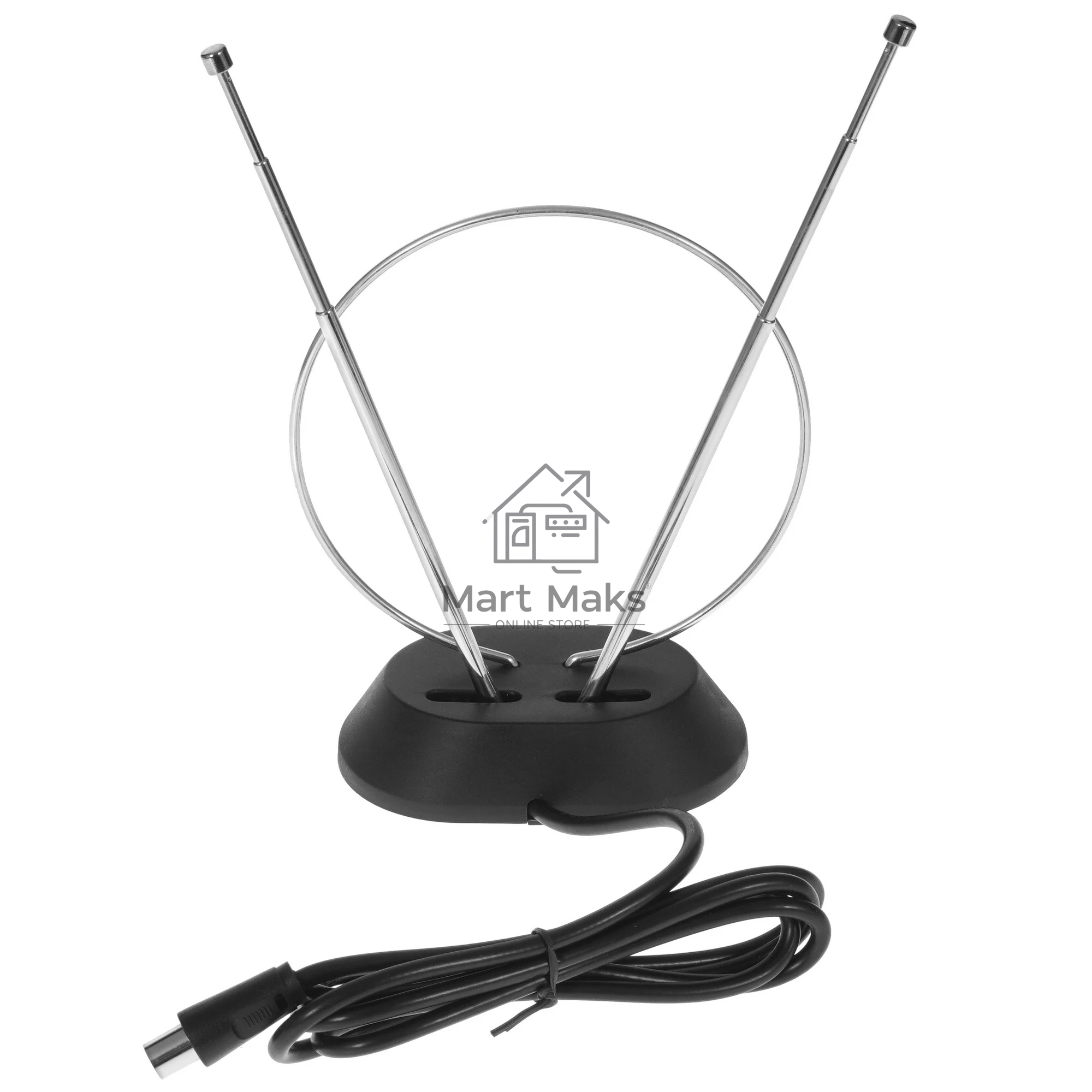 Телевизионная антенна Harper ADVB-2111 (комнатная, пассивная;DVB-T2; VHF / UHF (174–230 MHz, 470-862 MHz); 20 dB; 75; 3dB; 1 м)