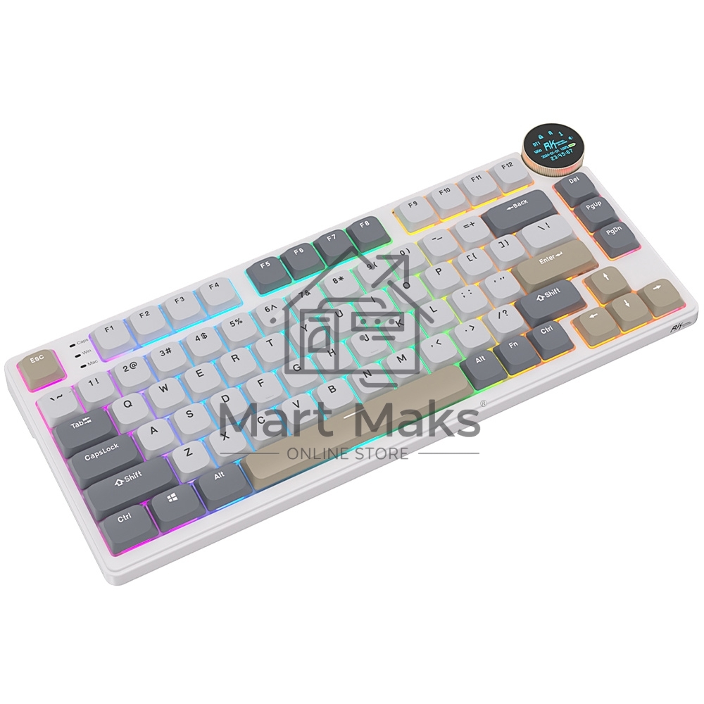 Клавиатура Royal Kludge RK N80 Pearly Dawn USB/2.4 GHz/Bluetоoth, RGB, Hot Swap, Red switch