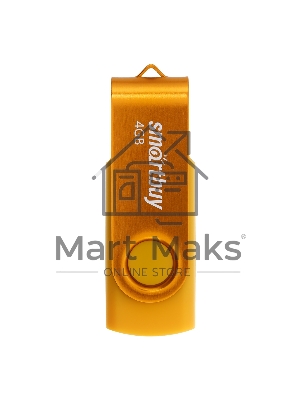 Флешка USB Smartbuy R/W Twist Yellow (SB004 Gb2TWY), 4 Gb, USB 2.0, R/W 10/7, желтый