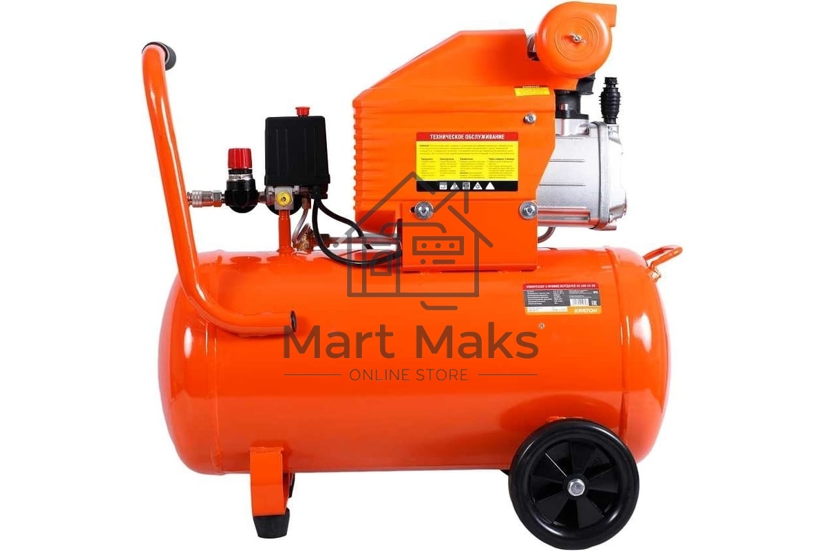 Компрессор КРАТОН AC-280-40-D Dпрямой 220В 2000Вт 280л/мин ресивер40л 32кг