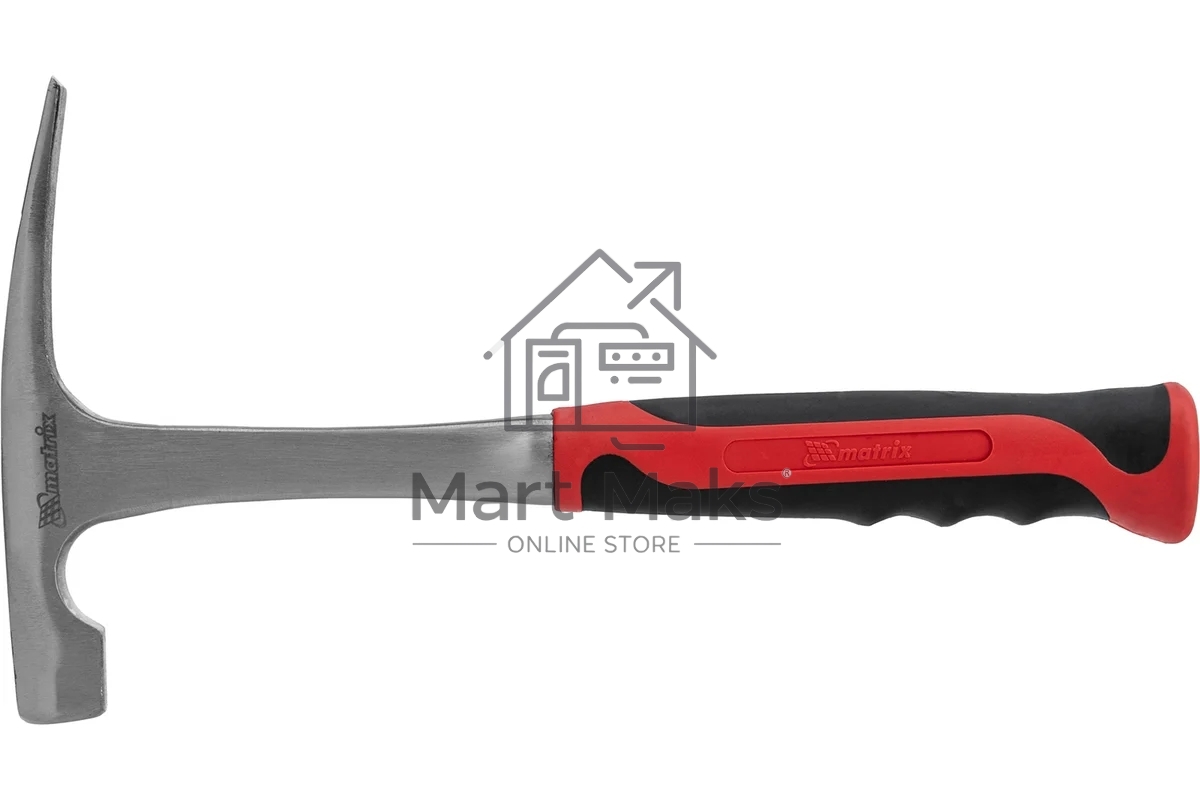 Молоток каменщика Matrix 10630, 600 г, цельнометаллический, двухкомпонентная рукоятка