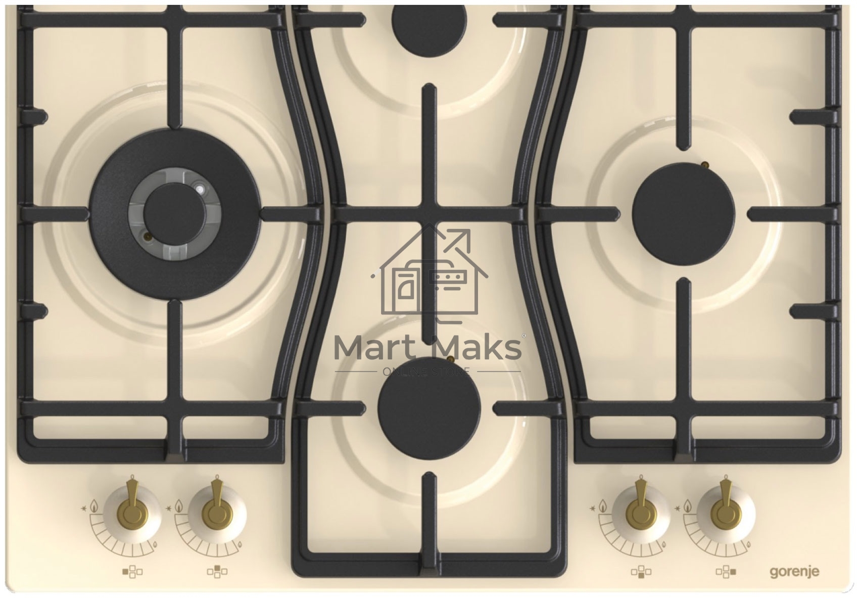 Газовая варочная панель Gorenje GW6D42CLI слоновая кость