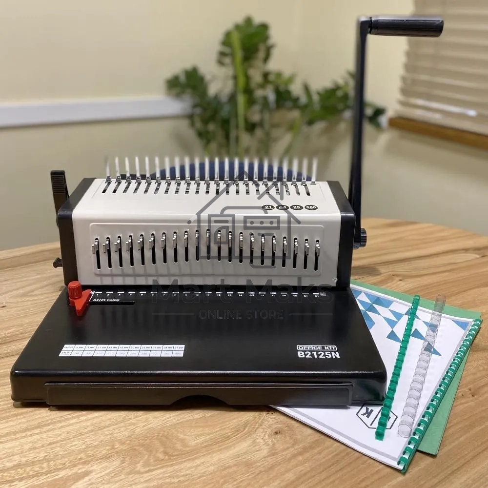 Переплетчик Office Kit B2125N A4/перф.23л.сшив/макс.500л./пластик.пруж. (4.5-51мм)