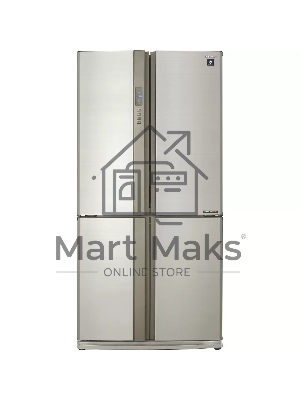 Холодильник Sharp SJ-EX93PBE бежевый трехкамерный 345/211 л морозилка снизу Side by Side