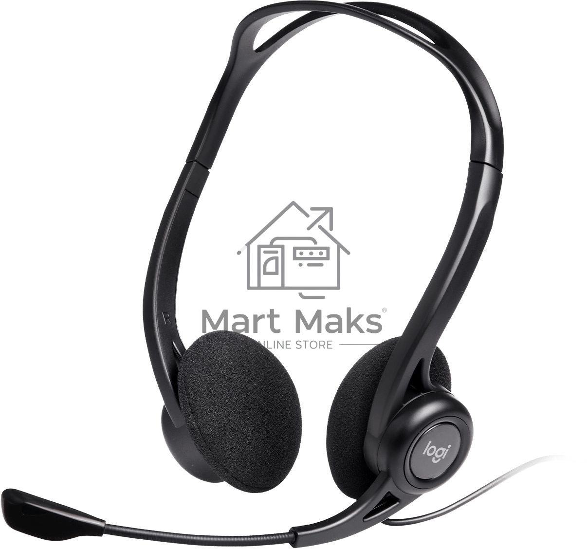 Наушники с микрофоном Logitech 960 черный 2.4м накладные оголовье (981-000100)