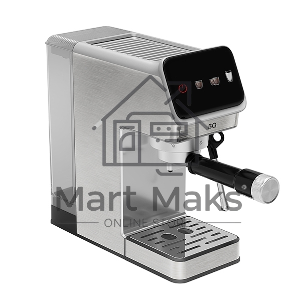 Кофеварка рожковая BQ CM7003 серебристый, исп. кофе - молотый, 1,2 л, 1350 Вт, 20 бар