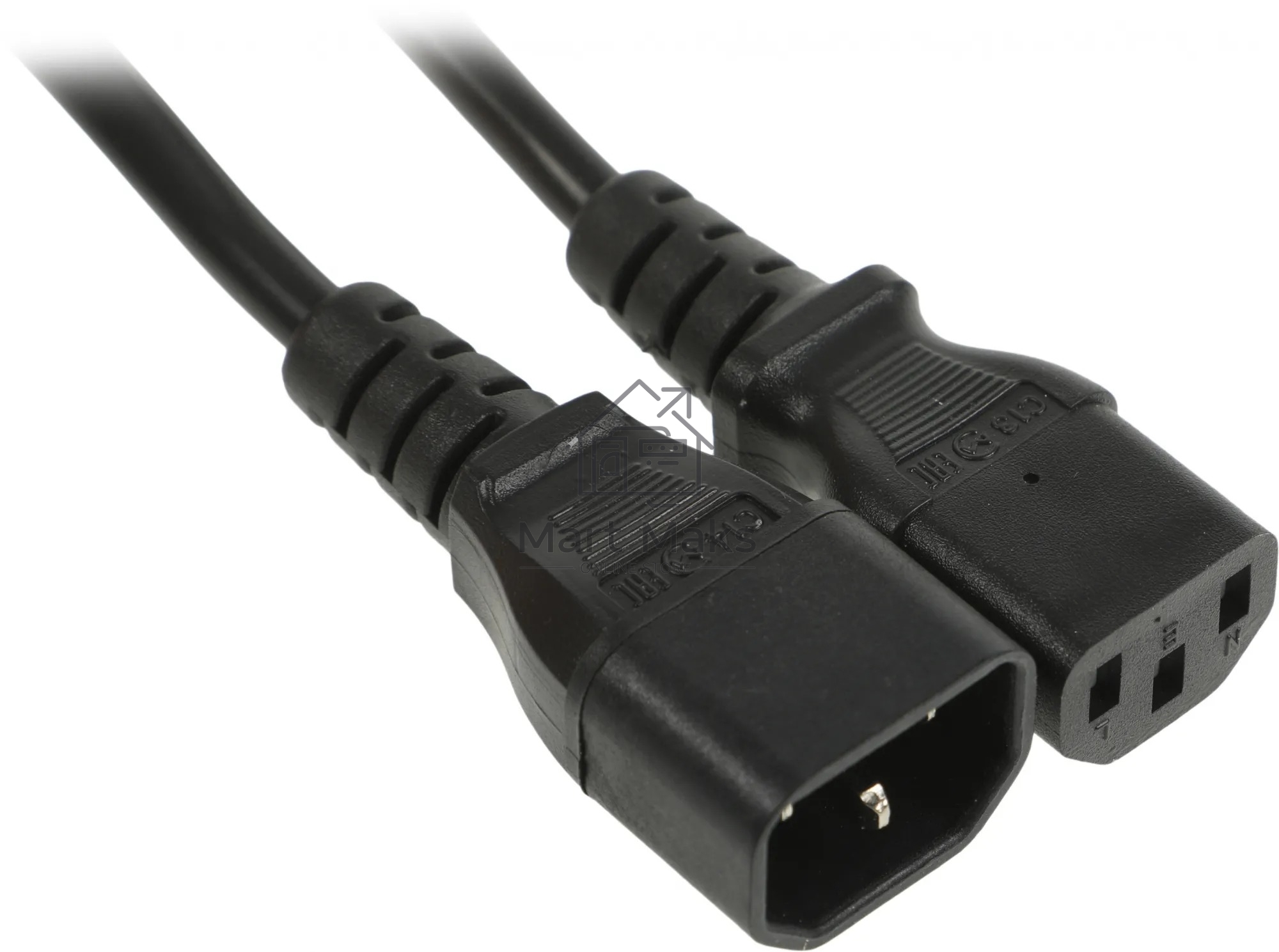 Шнур сетевой Rexant IEC 320 C13 – IEC 320 C14 3x0,75мм², длина 0,6м
