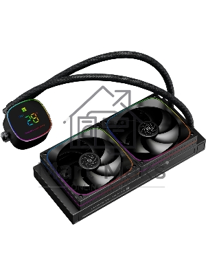 Система жидкостного охлаждения Thermalright Frozen Horizon 240 Digital (240мм, LED temp., Black, ARGB/Fans: 2x120мм, 68.9CFM, 28.2dBA, 2000RPM/Pump height 53.2мм, Rad thickness 27мм/S: 1700, 1200, 1851, 115X, AM5, AM4)