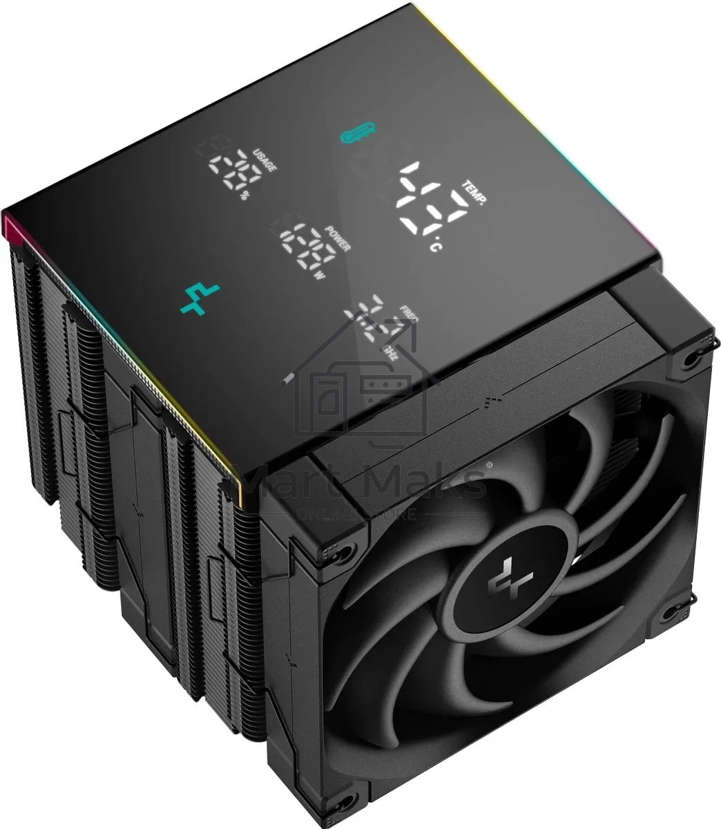 Кулер для процессора DEEPCOOL AK620 DIGITAL PRO черный, 120 мм, алюминий/медь, 1750 об/мин, 25 дБ, 4 pin, 260 Вт, 163 мм