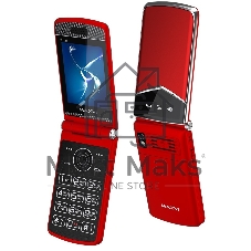 Мобильный телефон Maxvi E11ds красный/серебристый