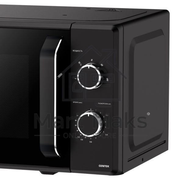 Микроволновая печь Centek CT-1550 черный, 20 л, 700 Вт, переключатели - поворотный механизм