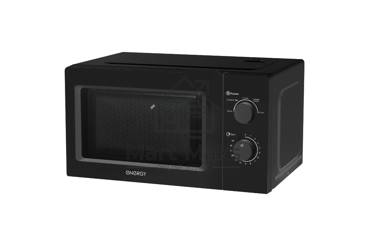 Микроволновая печь ENERGY EMW-20705 черный, 20 л, 700 Вт, переключатели - поворотный механизм