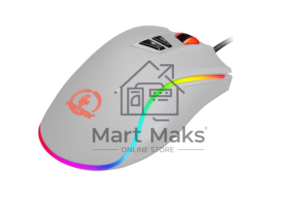 Мышь проводная Jet.A Panteon PS88 белый, 6200 dpi, USB, кнопки - 9