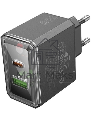 Сетевое зарядное устройство BOROFONE (6941991110641) 1USB+1Type-C 3.0A QC3.0 PD 30W, черный