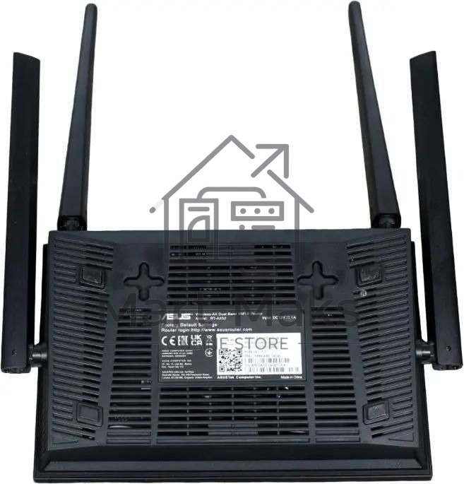Роутер беспроводной Asus RT-AX52 AX1800 10/100/1000BASE-TX черный