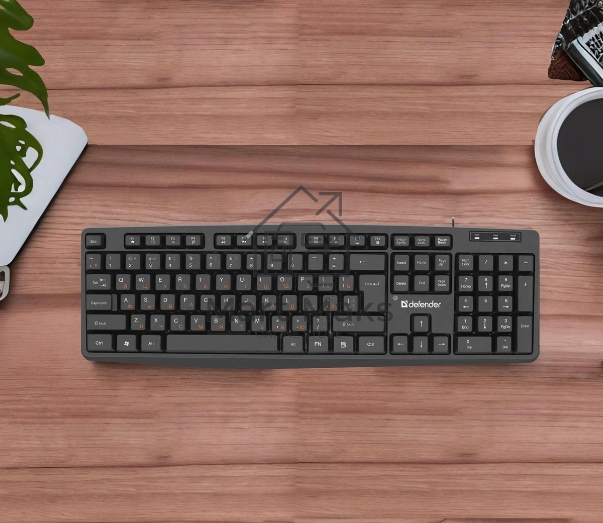 Клавиатура проводная Defender Concept HB-164, USB, черный