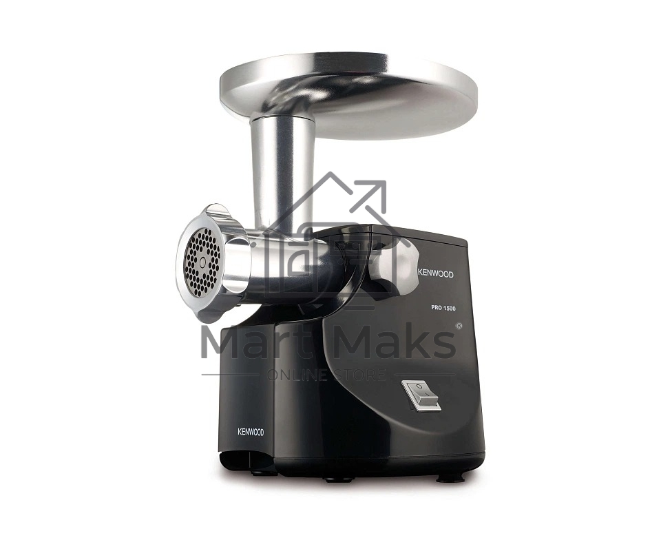 Мясорубка электрическая Kenwood MG474 черный, 1500 Вт, 1.5 кг/мин, реверс, защита от перегрузки, насадки - 6