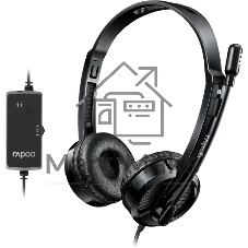 Гарнитура Rapoo H120 чёрный, проводная, USB