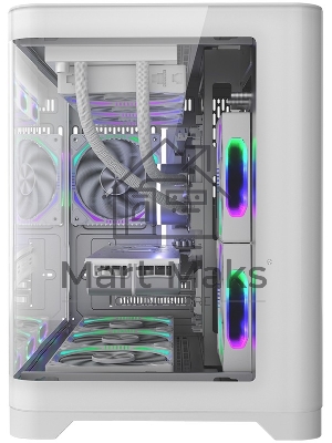 Компьютерный корпус 1STPLAYER UVIEW UV6 белый, mATX