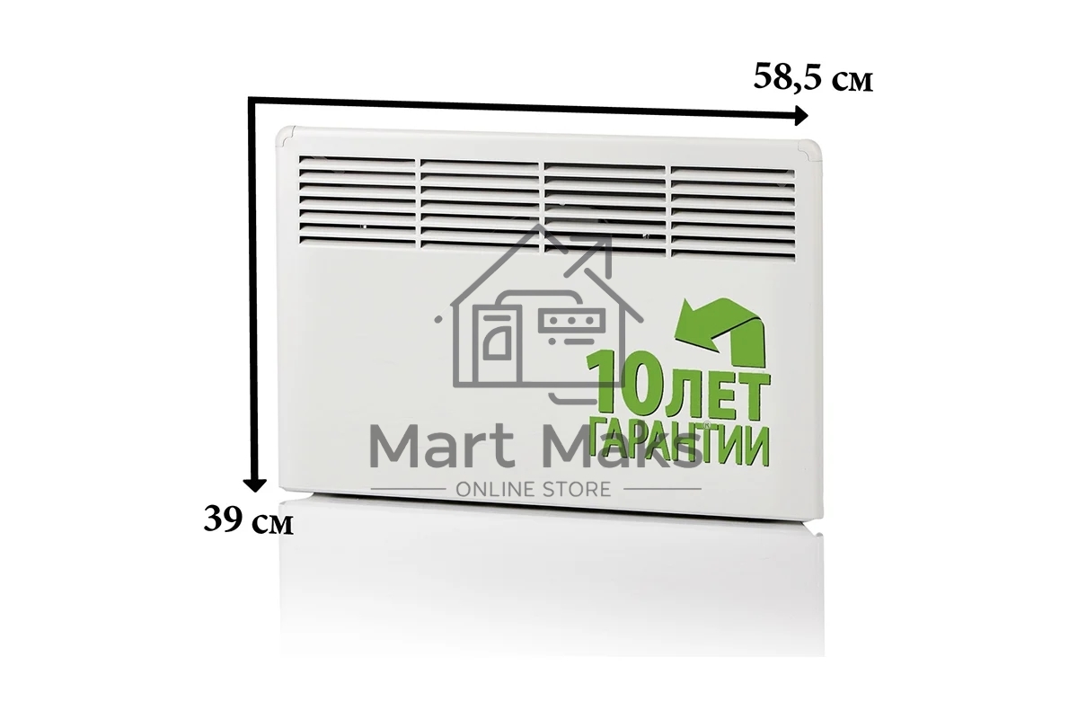 Конвектор ENSTO FinnHeat EPHBM05PR белый, 500 Вт, 8 м2, термостат
