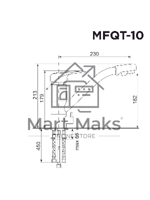 Кухонный смеситель Maunfeld MFQT-10LBG светло-бежевый