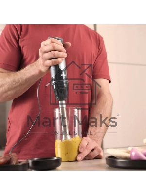 Блендер Braun MQ55001MBK, погружной, черный/серебристый