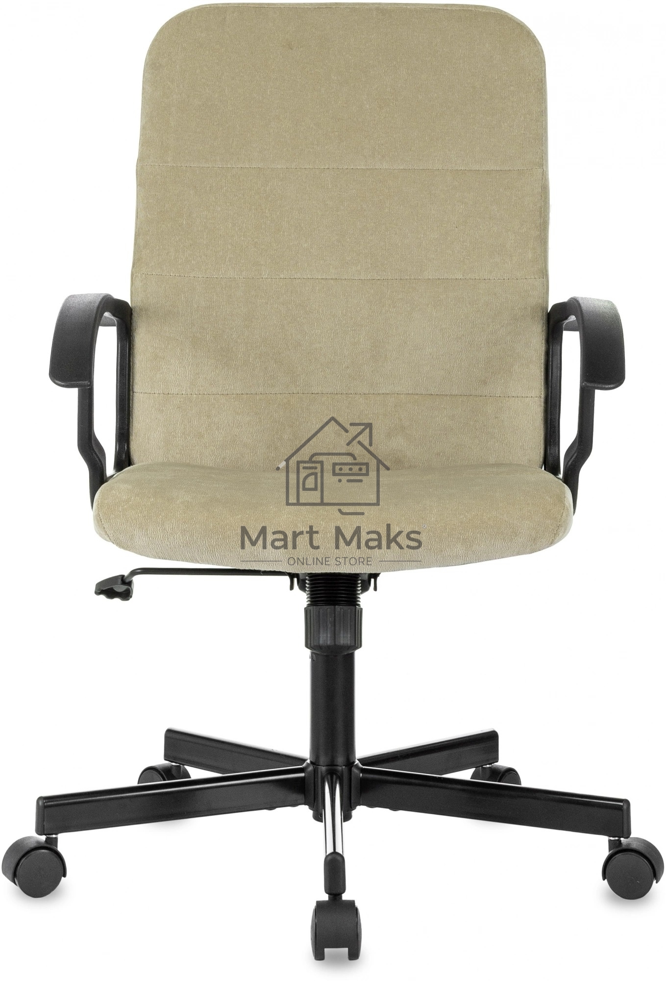 Кресло Бюрократ Triest Fabric песочный Light-21 крестов. металл черный