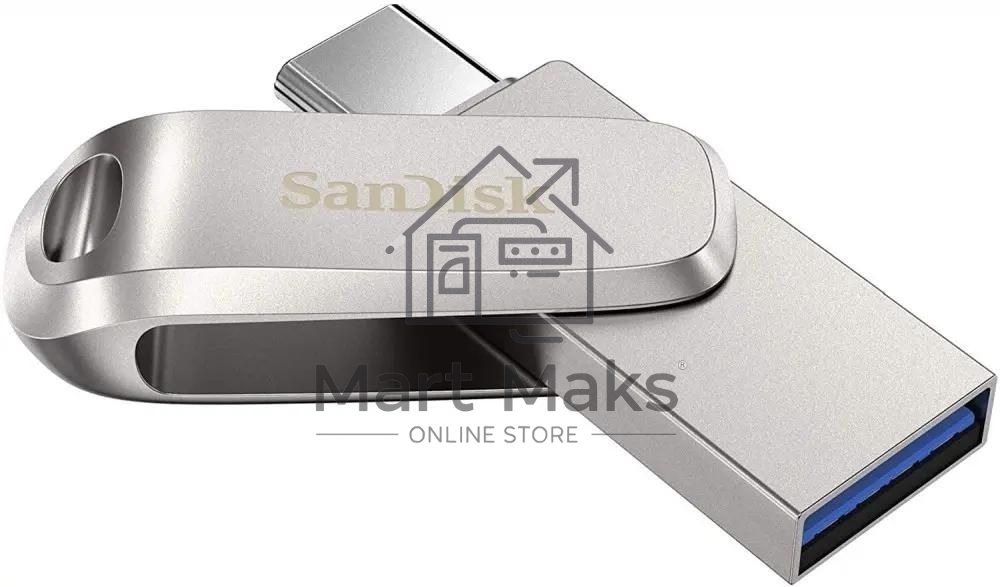 Флешка USB R/W Sandisk Ultra Dual Drive Luxe 32ГБ, USB3.0, серебристый